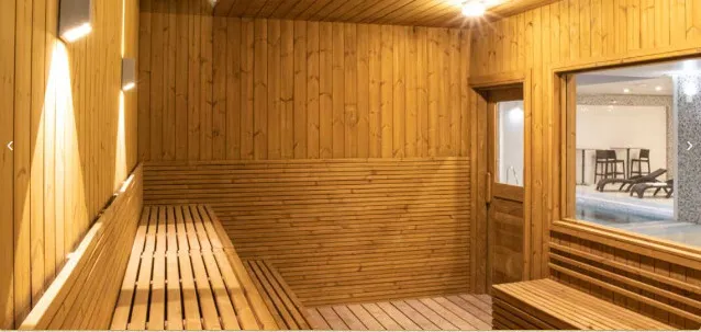 اتاق سونای چوبی هتل بزرگ جهان