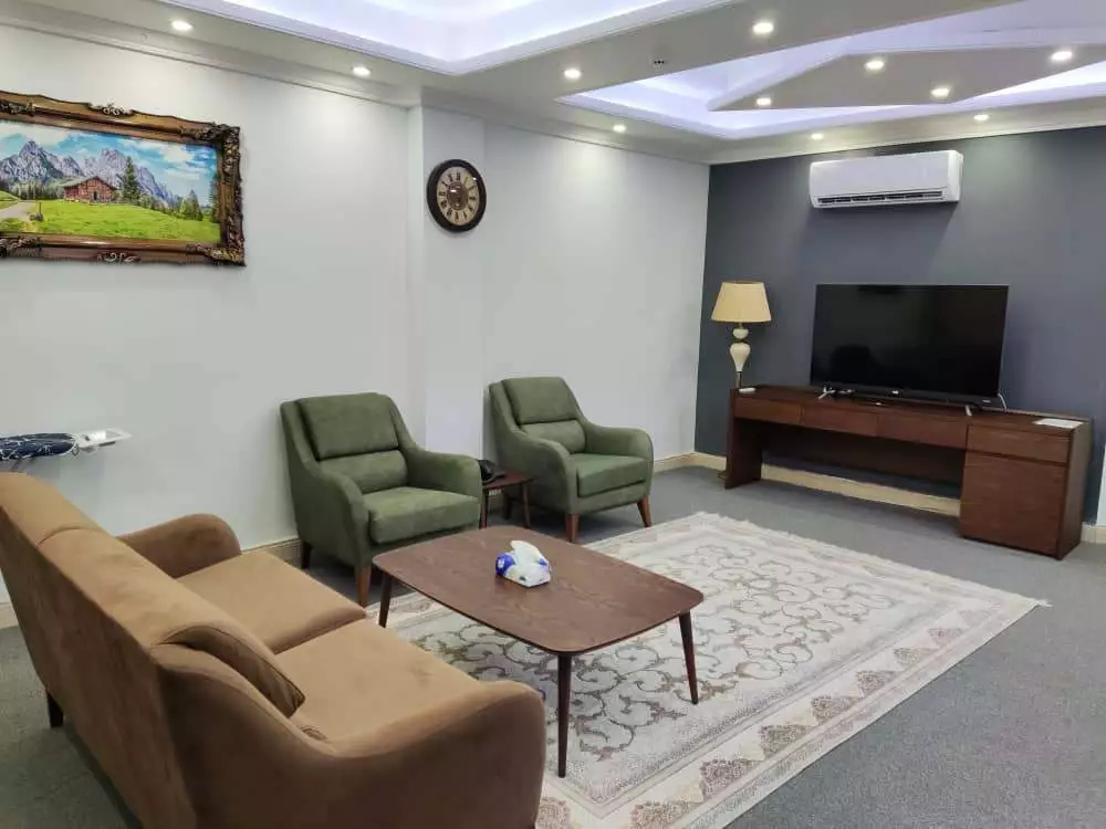 نشیمن گراناز با مبل و تلویزیون