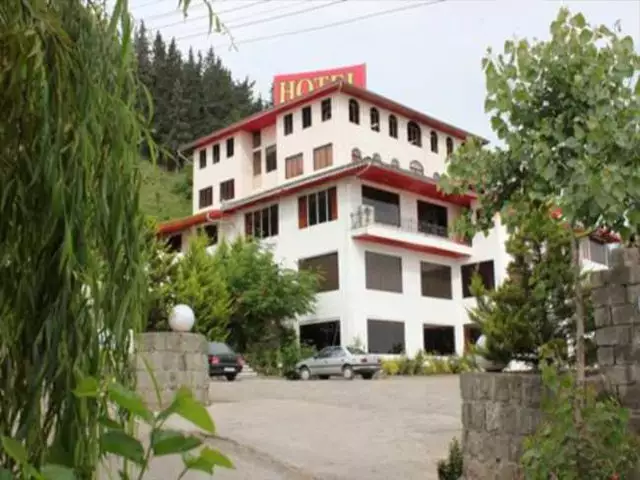 نمای بیرونی هتل لیوادر میان درختان