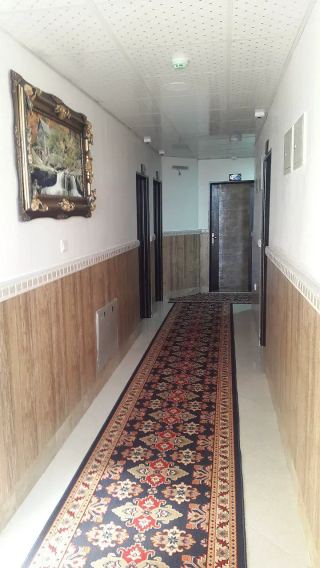 راهروی چیپال با فرش طرح‌دار و دیوارکوب