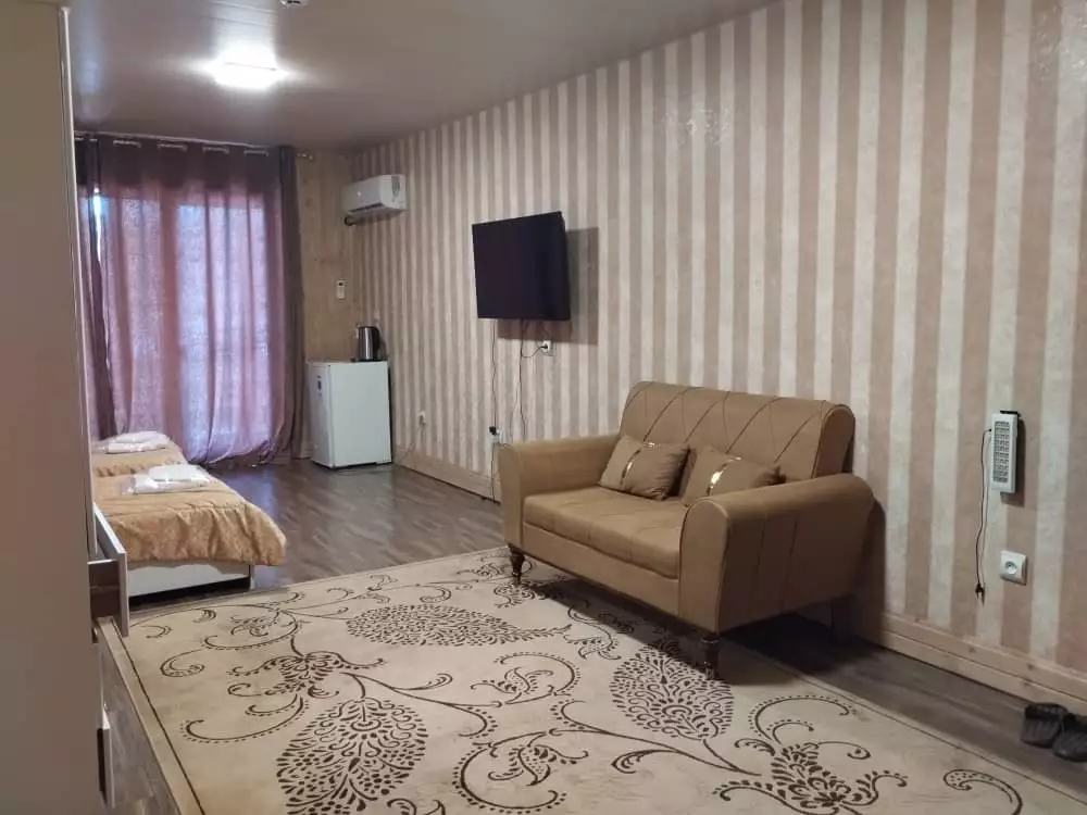 اتاق کاخ امیران با تخت و مبل قهوه‌ای